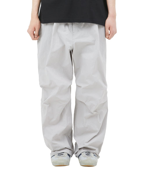 NYLON WIDE PANTS light gray