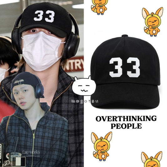 '33' 5-Panel Ball Cap (BLACK)