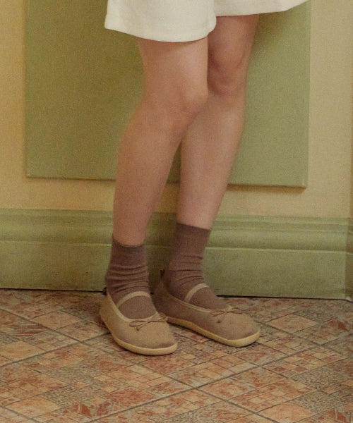Ballerina Corduroy Flat Shoes FLOTDF3W07