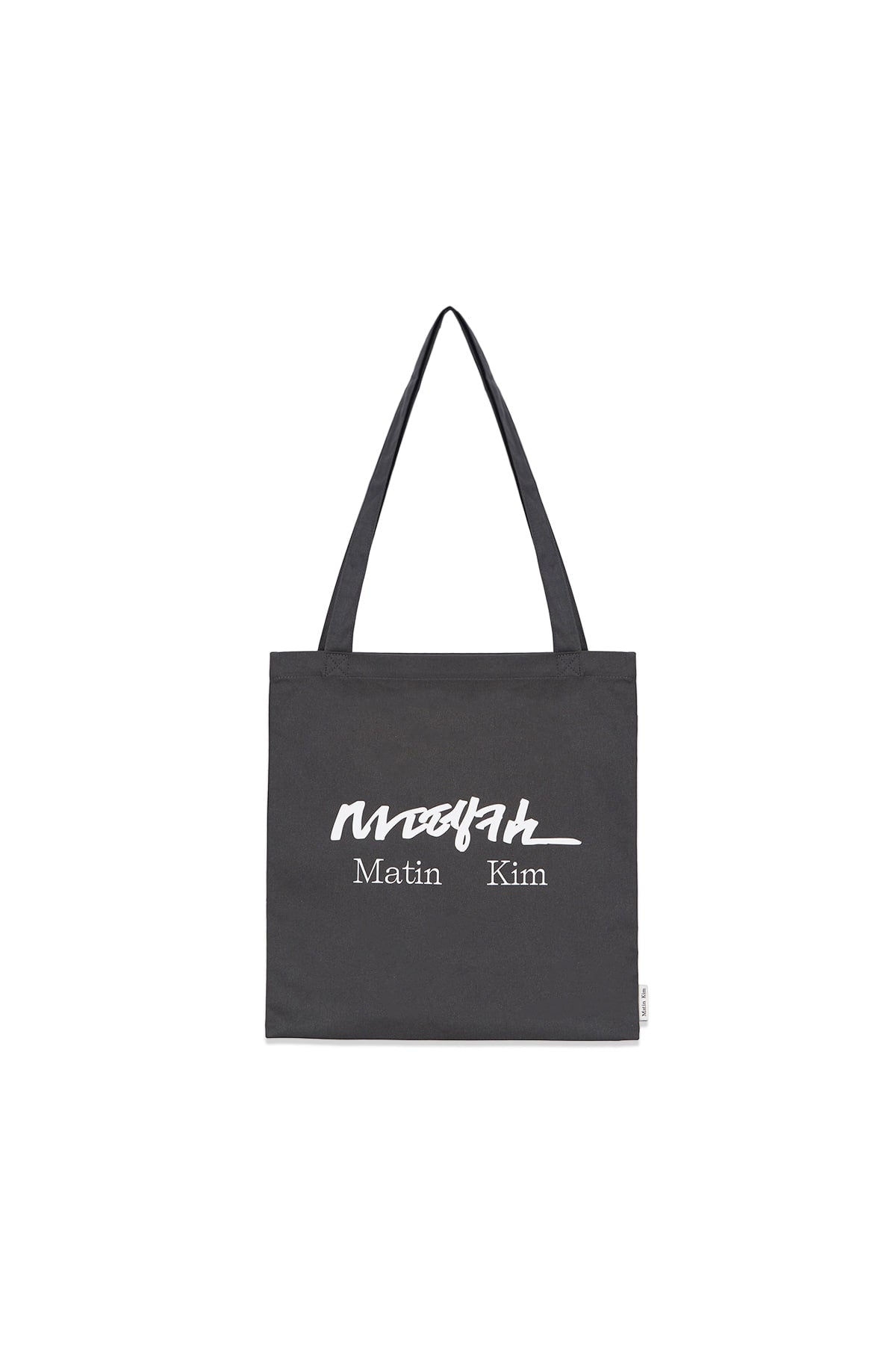HANGEUL BIG LOGO POINT ECOBAG IN CHARCOAL