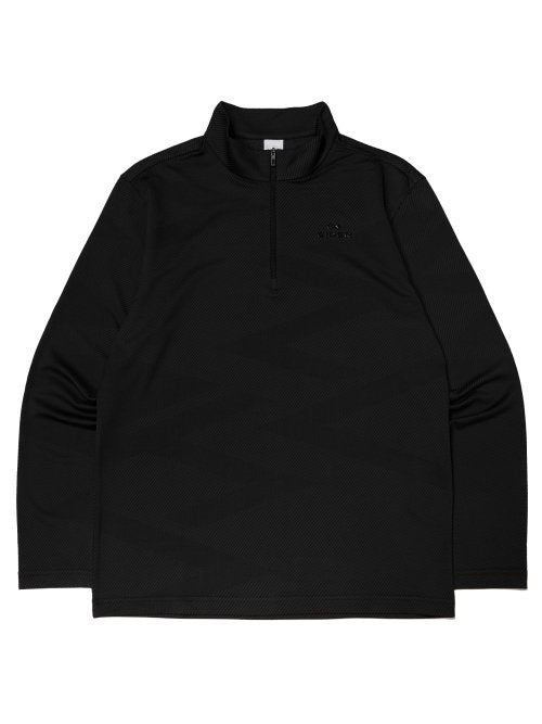 SHAPE α Jacquard Zip-Up T-shirt_Tar