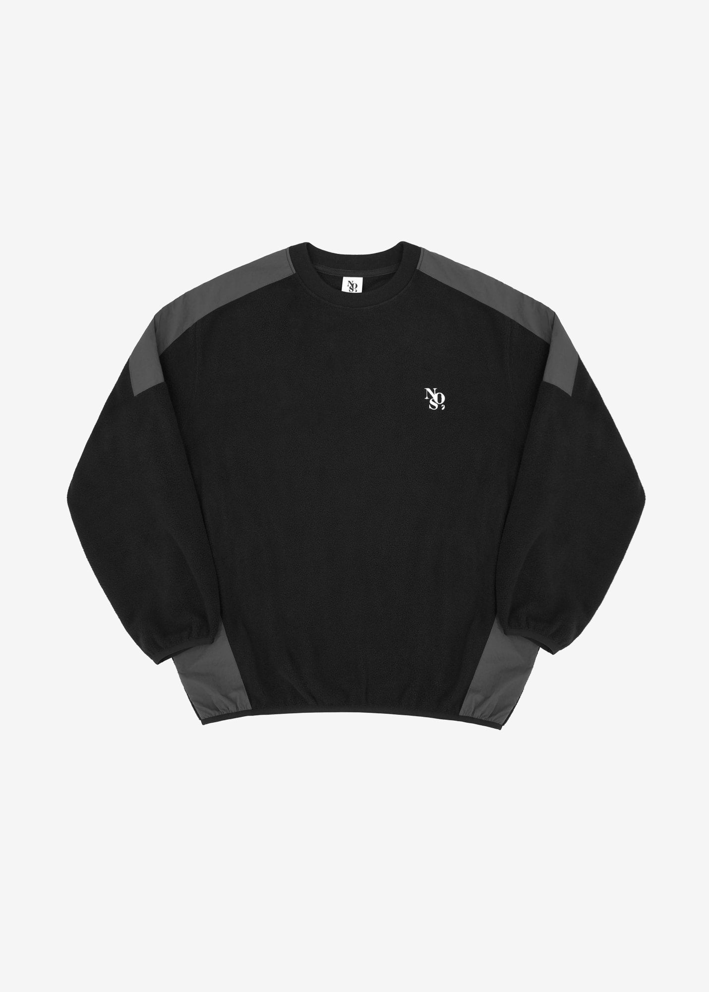 color fleece sweatshirt- Black | NOS7