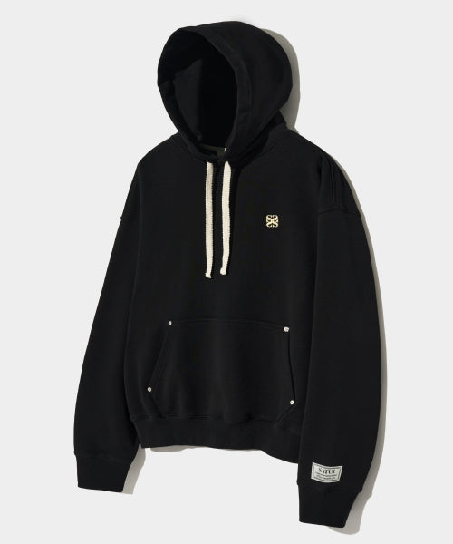 Classic Small Logo Rivet Hoodie Classic Black