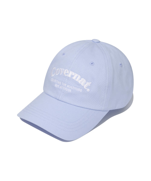 Serif lettering ball cap blue