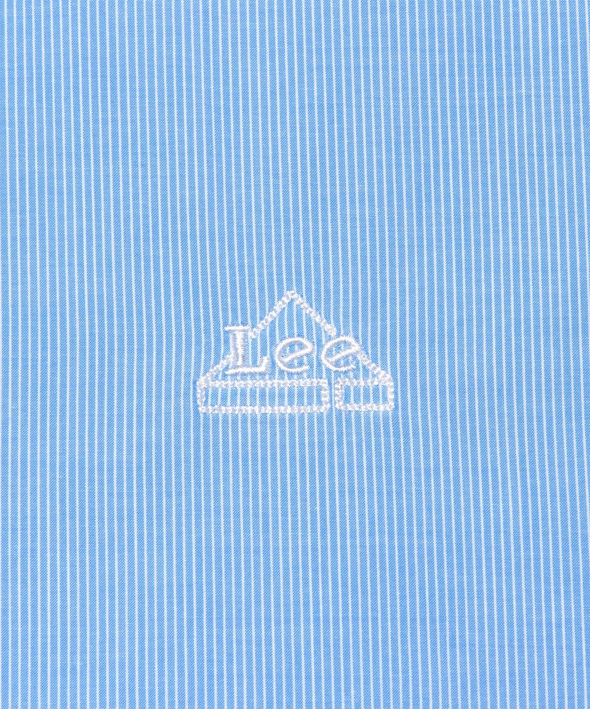 ★[BOYNEXTDOOR Taesan Worn] 【LEE】House Logo Poplin Shirt Blue