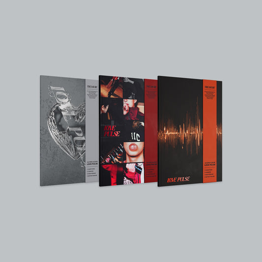 (SET) TREASURE 3rd MINI ALBUM [LOVE PULSE] (METAL / STREET / ROCKCHIC VER.) - YG SELECT