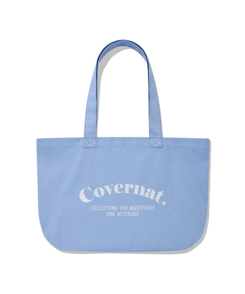 Fresh Serif Logo Canvas Bag Blue