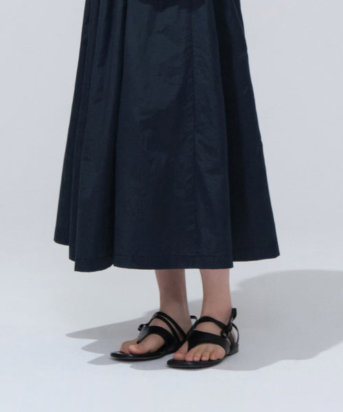 a square toe ribbon sandal