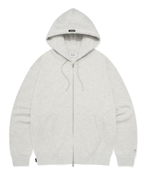 Small Authentic Hoodie Zip-Up Oatmeal