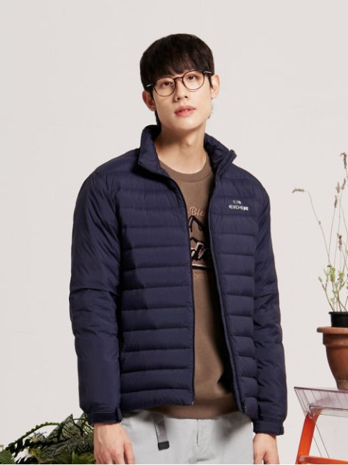 POP ON Quilting Men's Slim Down Jacket (TKC)_Navy