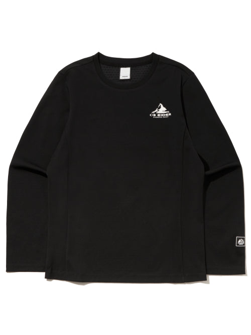 THERMOLOCK (Curmolak) Women's Long-Sleeved Round T-shirt_Black