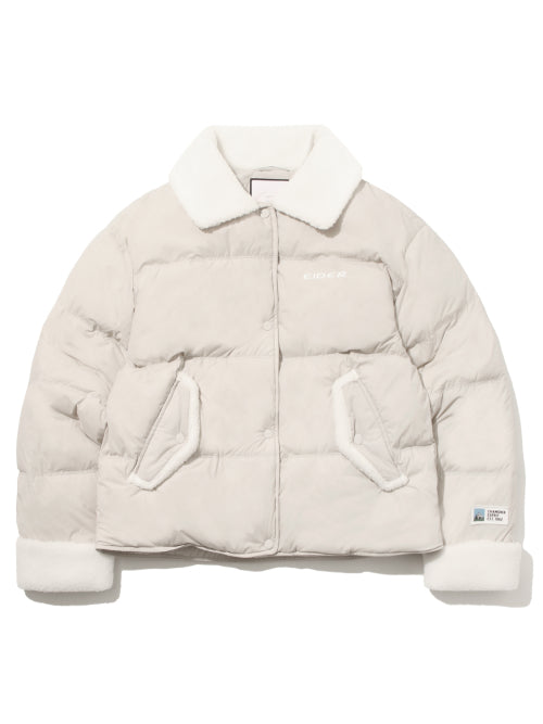 MUS (MUS) Women's down jacket_OATMEAL GREY