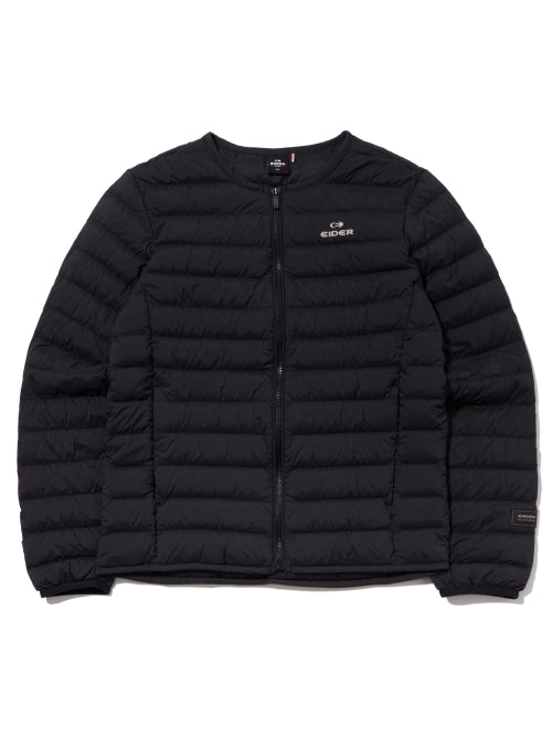 POP Quilting Women's Slim Round Down Jacket_Black