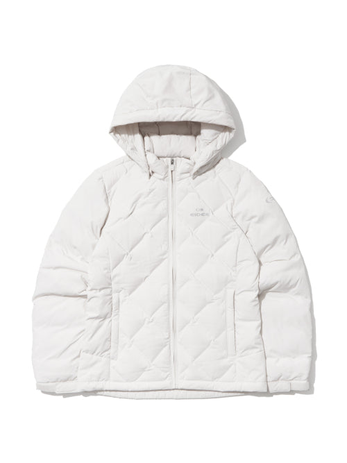 POP TUBE Women's DIA Slim Down Jacket_OATMAL