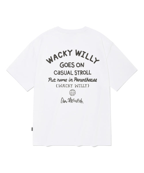 typo graphic short-sleeved T-shirt white