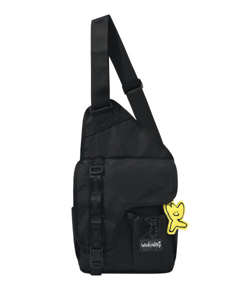 Corduroy Webbing Body Bag Black