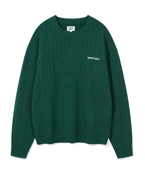 Basic Cable Organization Pullover Green