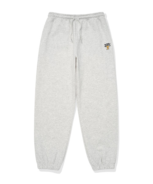 Basic sweater jogger pants light gray