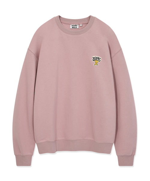 Basic logo and pen sweatshirt pink