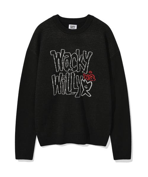 typo pull-over sweater black