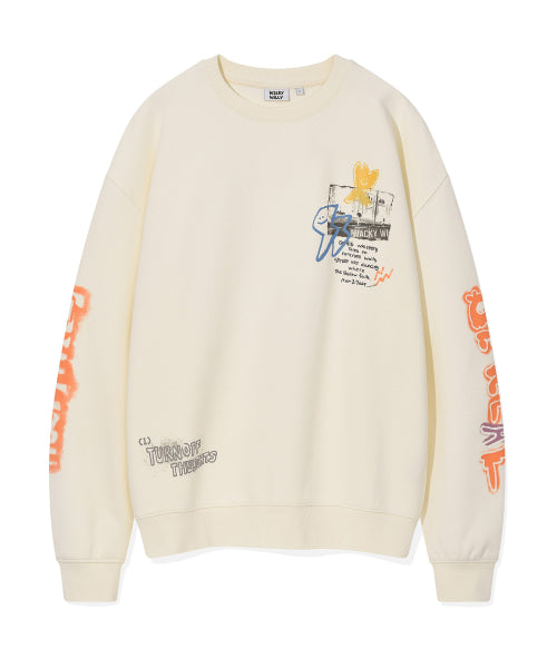Graffiti sweatshirt cream