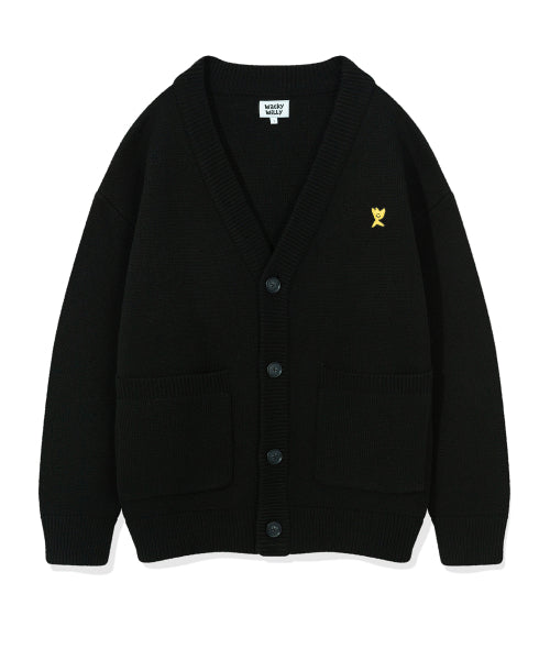 Basic V-neck cardigan black