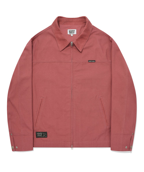 Corduroy Coloring Work Jacket Pink