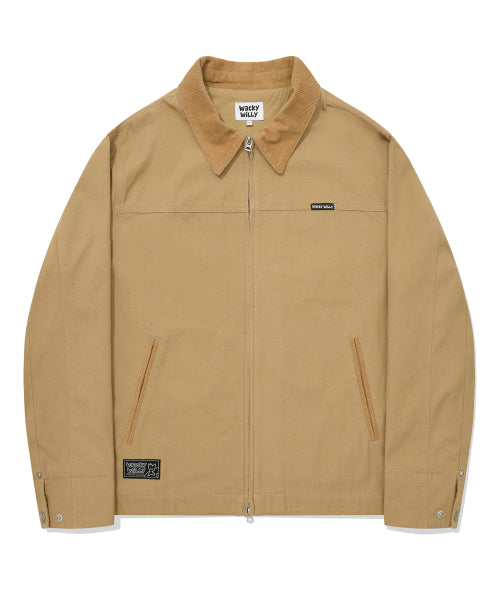 Corduroy Coloring Work Jacket Beige