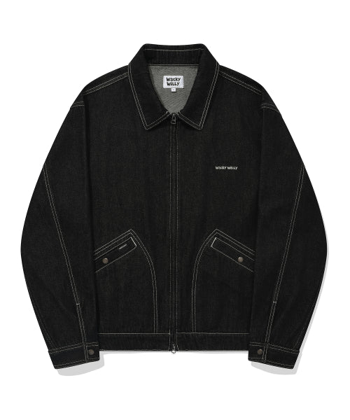 Denim tracker jacket black