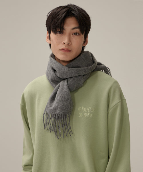 AUTHENTIC FRINGE CASHMERE MUFFLER