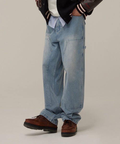 DENIM CARPENTER SEMI-WIDE PANTS