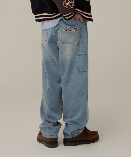 DENIM CARPENTER SEMI-WIDE PANTS
