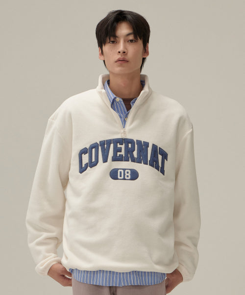 ARCH LOGO FLEECE HALF ZIP-UP SWEATSHIRT