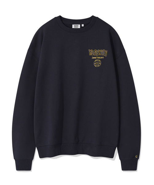 Picture graphic sweatshirt navy