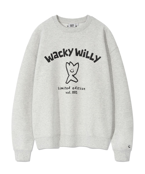 Logo typo graphic sweatshirt light gray