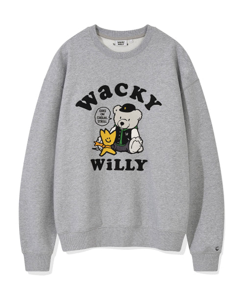 One-point graphic sweatshirt gray
