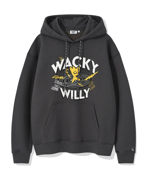 Crack graphic hood dark gray