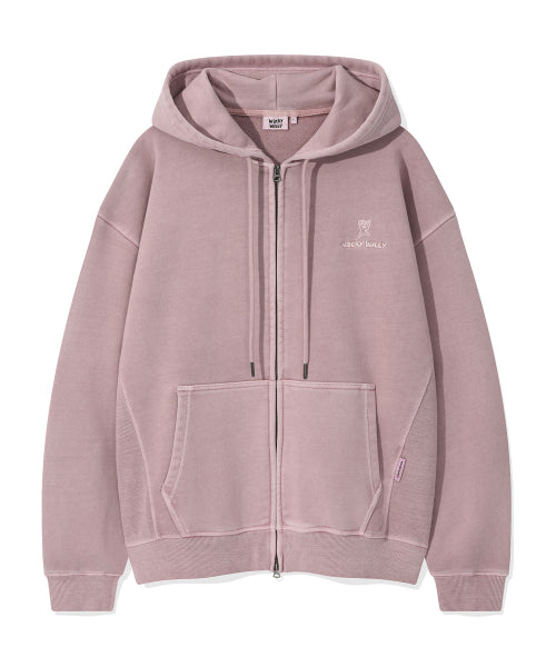 Pigment Hood Zip-Up Pink