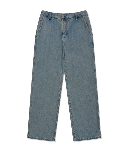 straight denim pants light blue