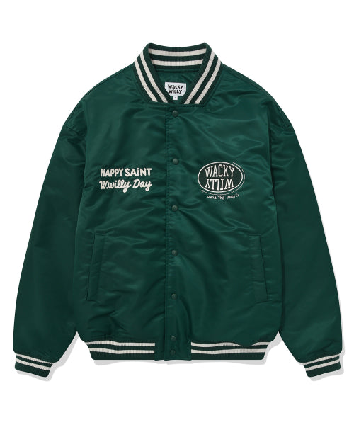 Nylon Varsity Jumper Green