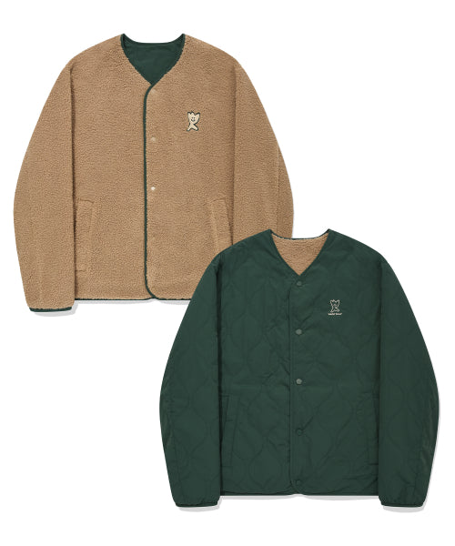 Quilting Fleece Reversible Jumper Beige