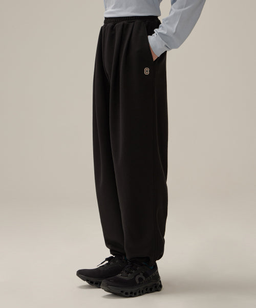 TWO TUCK REAL WIDE SWEAT PANTS