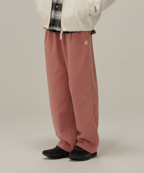 ONE TUCK SEMI-WIDE SWEAT PANTS (Lined with fleece)
