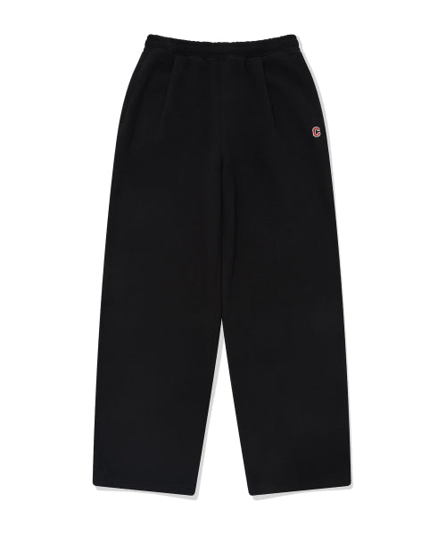 ONE TUCK SEMI-WIDE SWEAT PANTS (Lined with fleece)