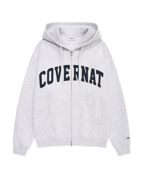 ARCH LOGO FLEECED HOODIED ZIP-UP