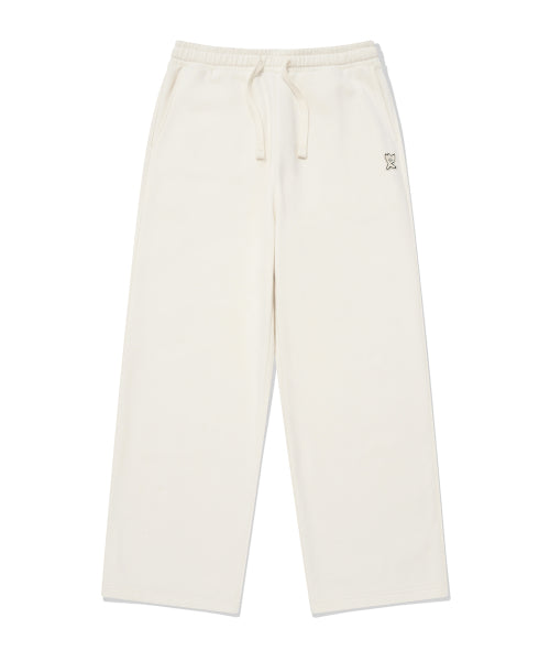 Napping sweat semi-wide pants cream