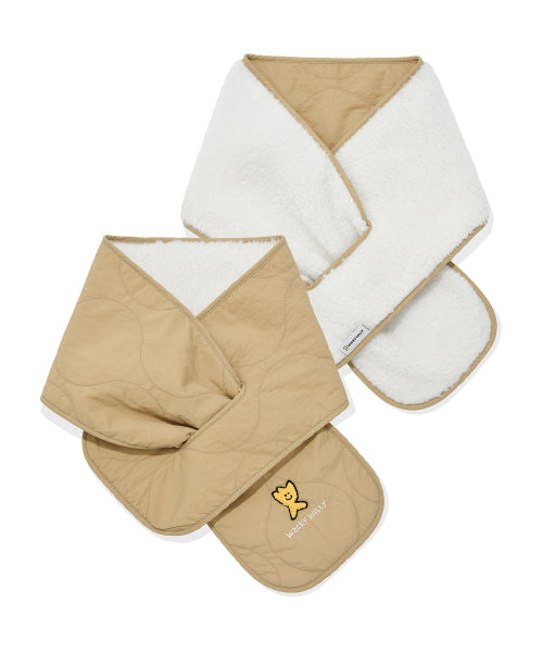 quilting reversible muffler ivory