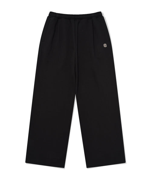 C LOGO ONE TUCK SEMI-WIDE SWEAT PANTS (Lined with fleece)