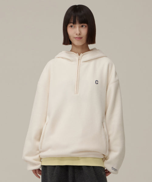 C LOGO FLEECT OVER FIT HOODIE ANORAK