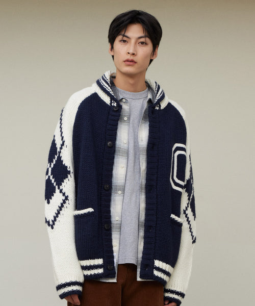 C LOGO COWICHAN KNIT CARDIGAN